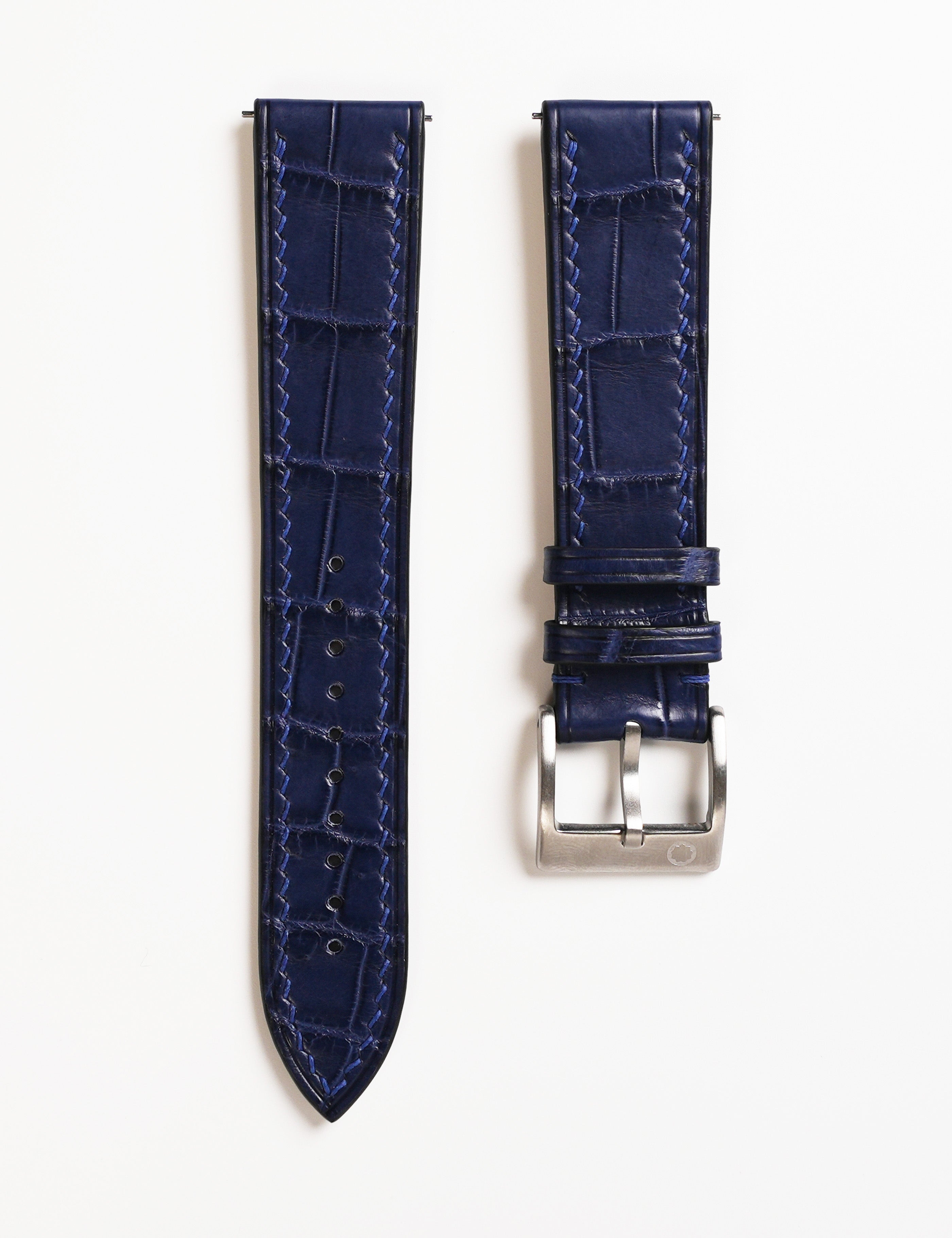 Apex Alligator Strap in Tempest Blue