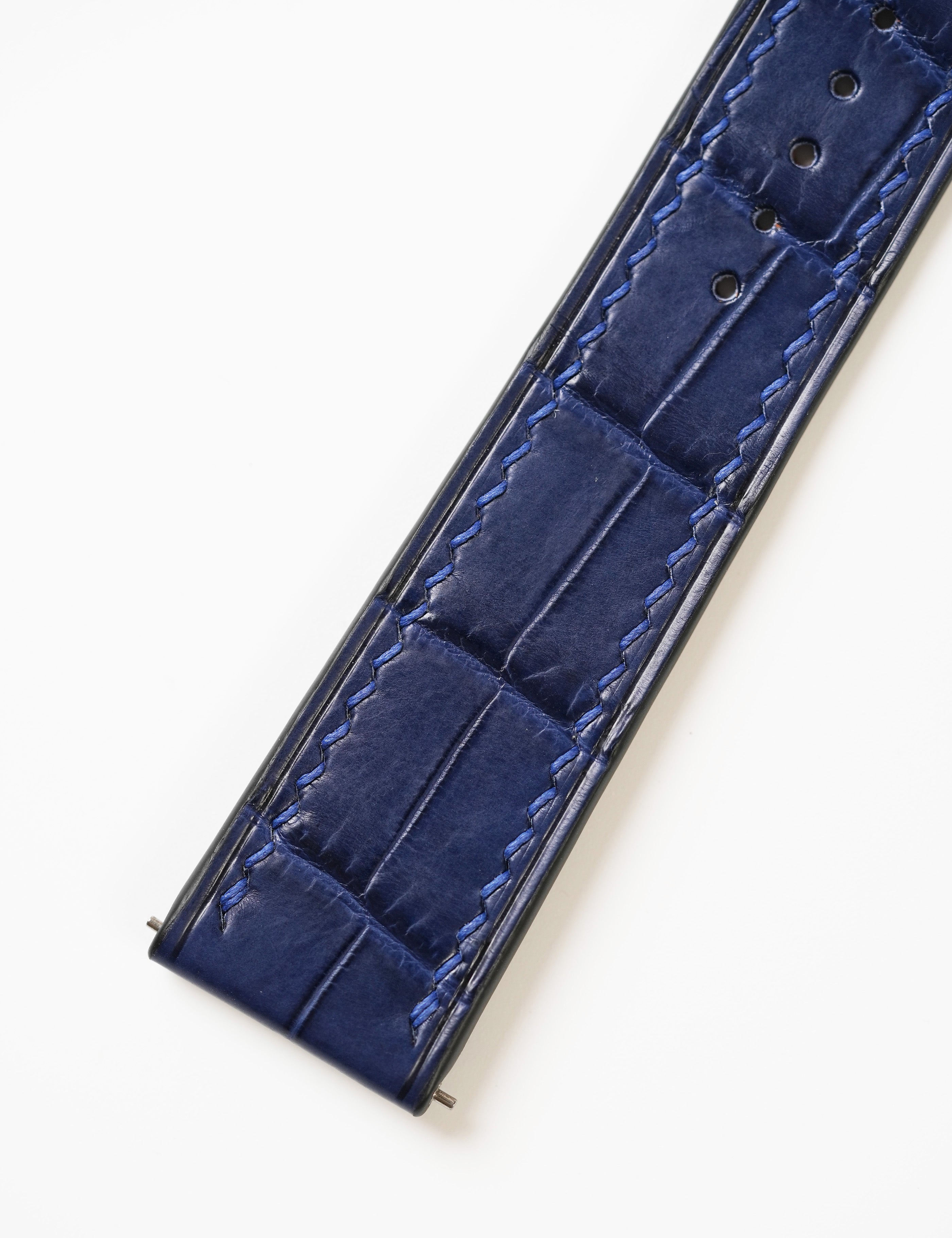 Apex Alligator Strap in Tempest Blue