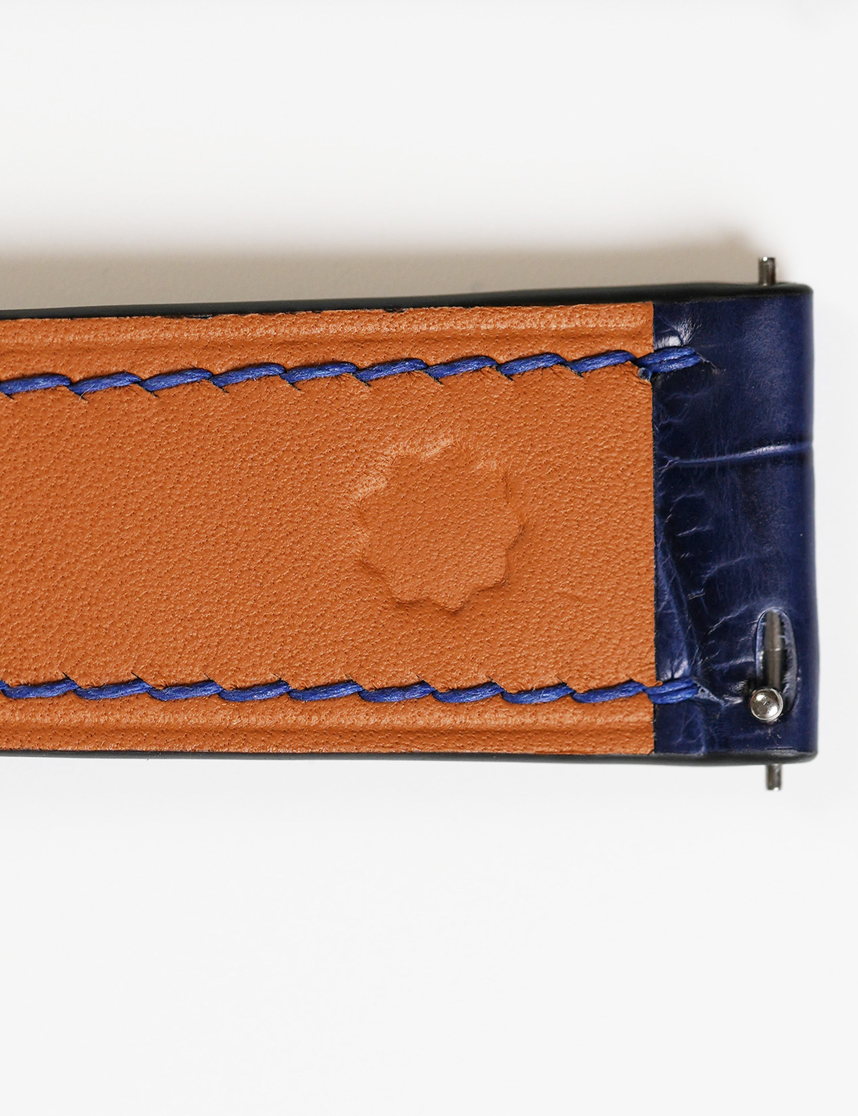 Apex Alligator Strap in Tempest Blue