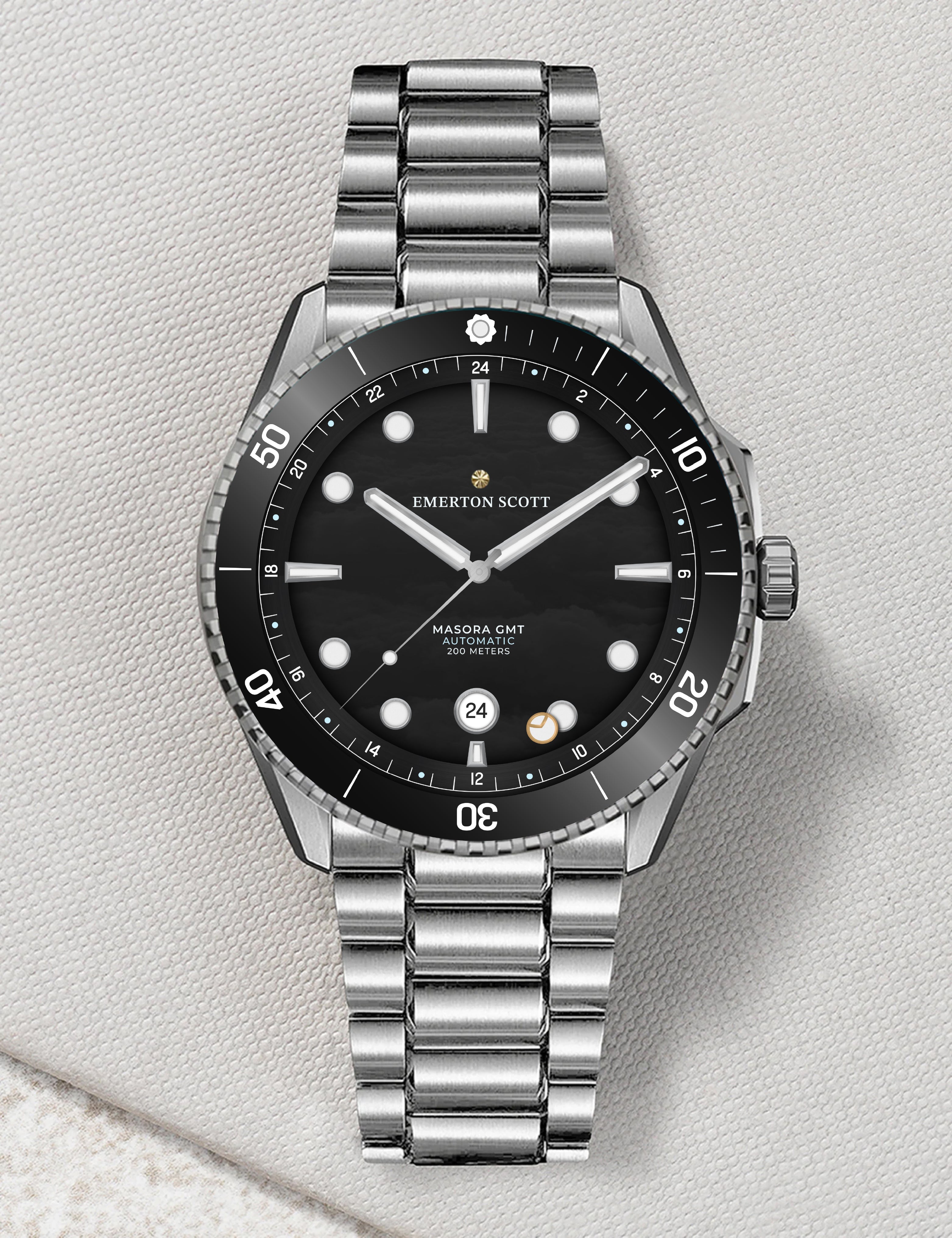 Masora GMT Timepiece in Eon Black
