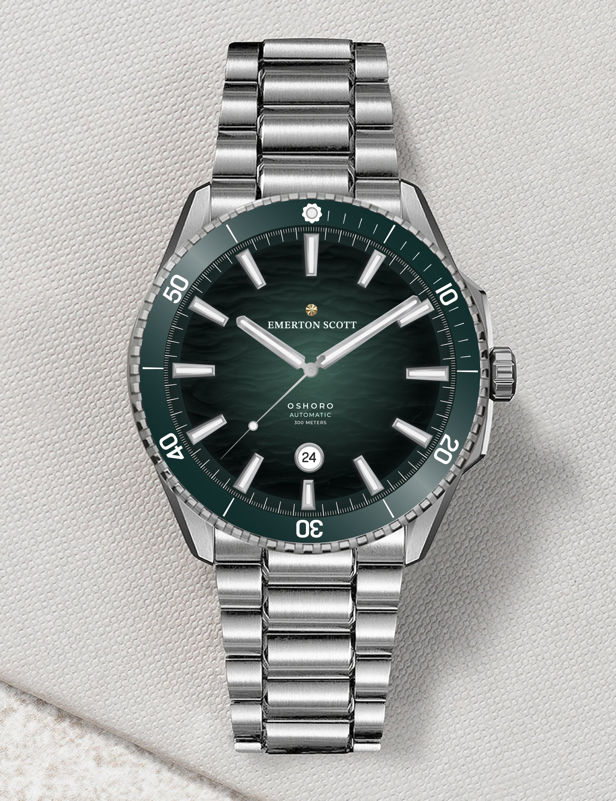 Oshoro Dive Watch in Dark Viridian