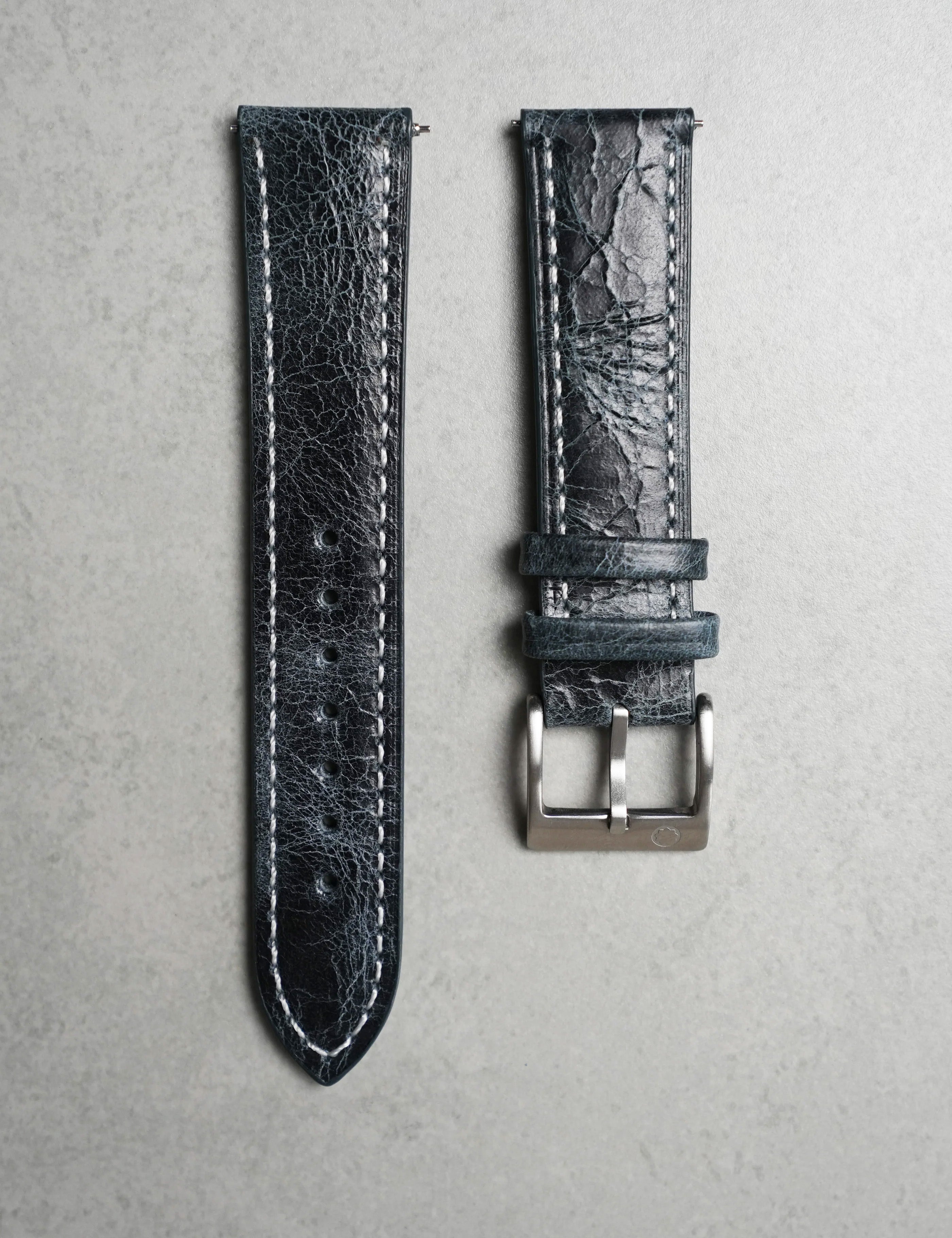 Ashbourne Leather Strap - Nightfall Blue