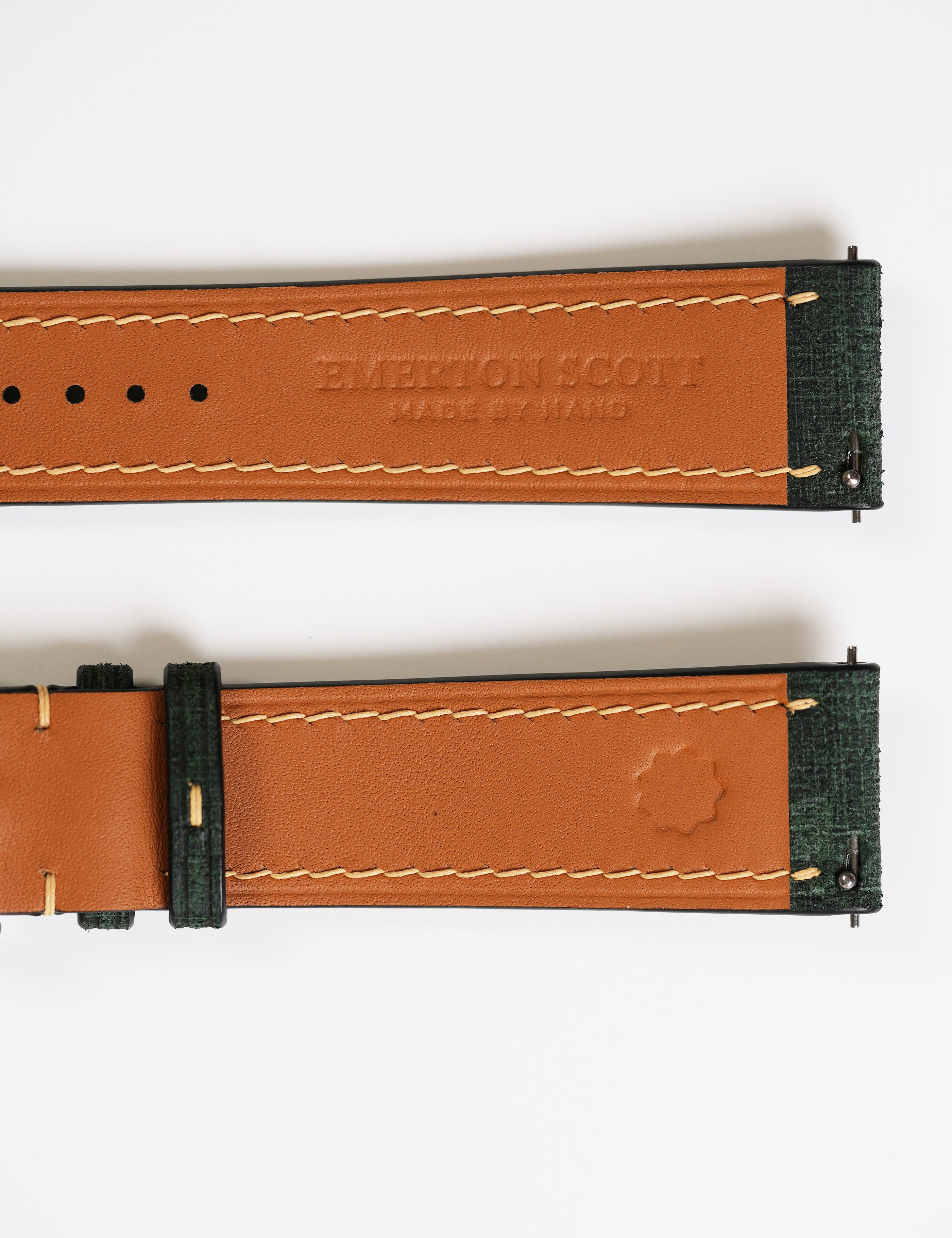 Arno Babele Leather Strap in Hunter Green