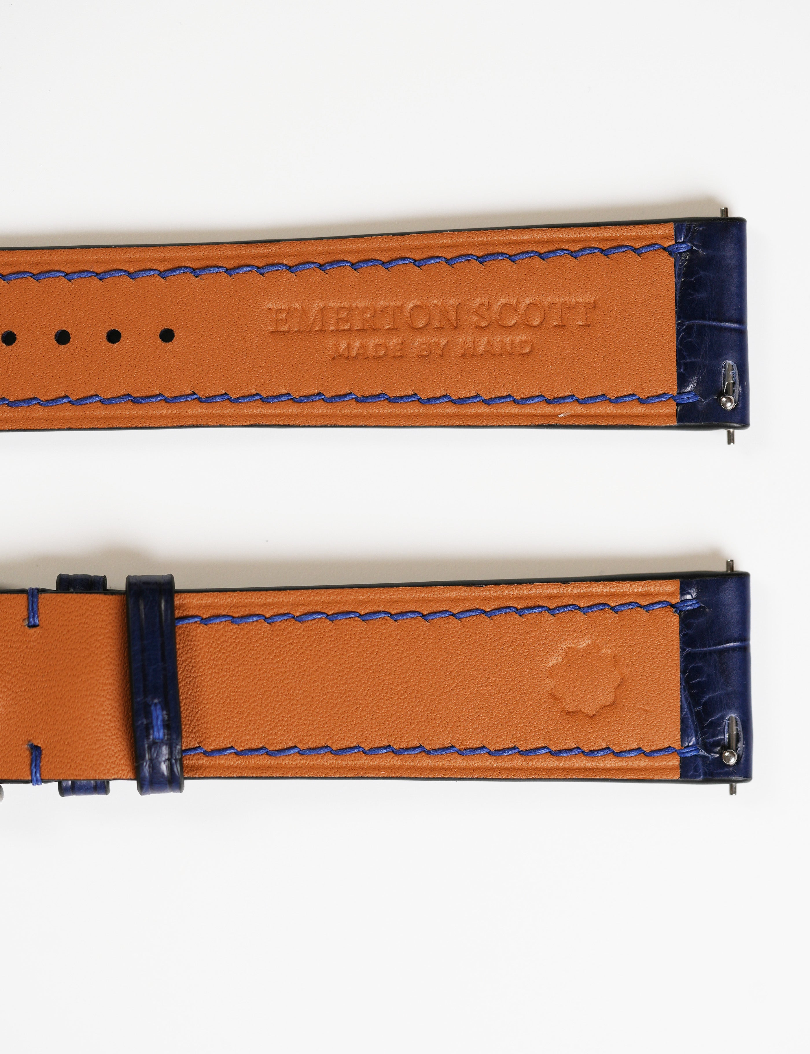 Apex Alligator Strap in Tempest Blue