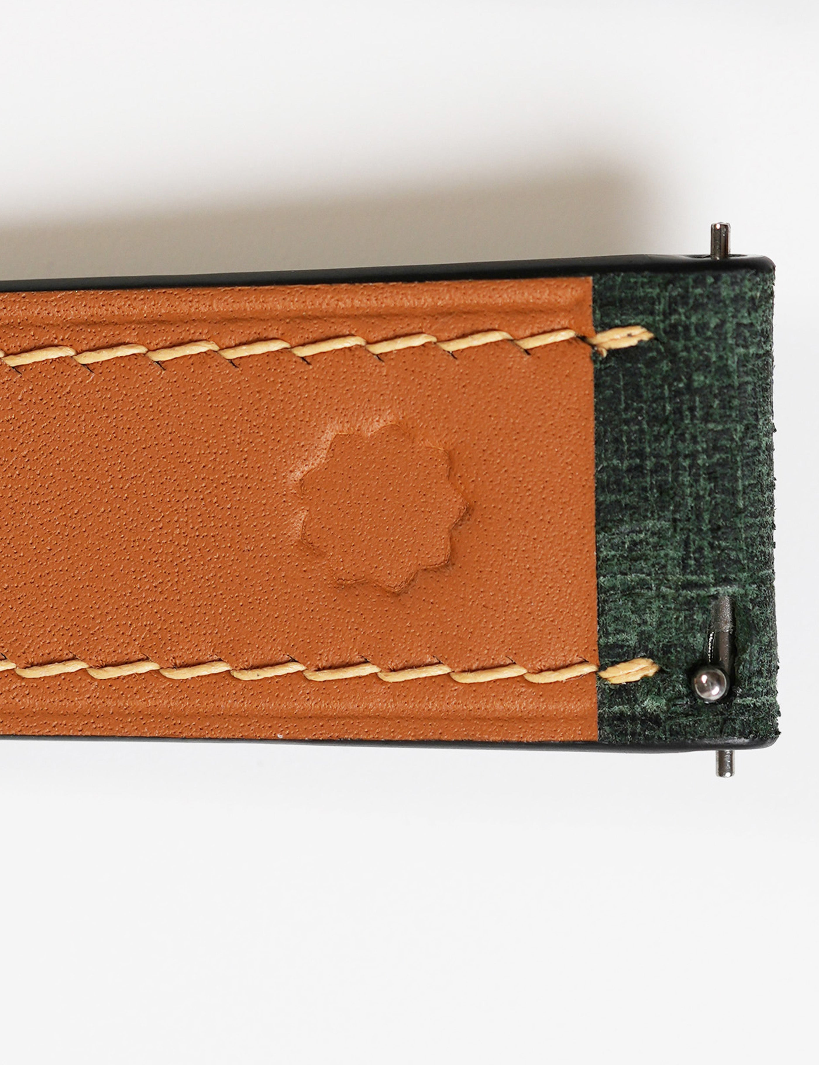 Arno Babele Leather Strap in Hunter Green