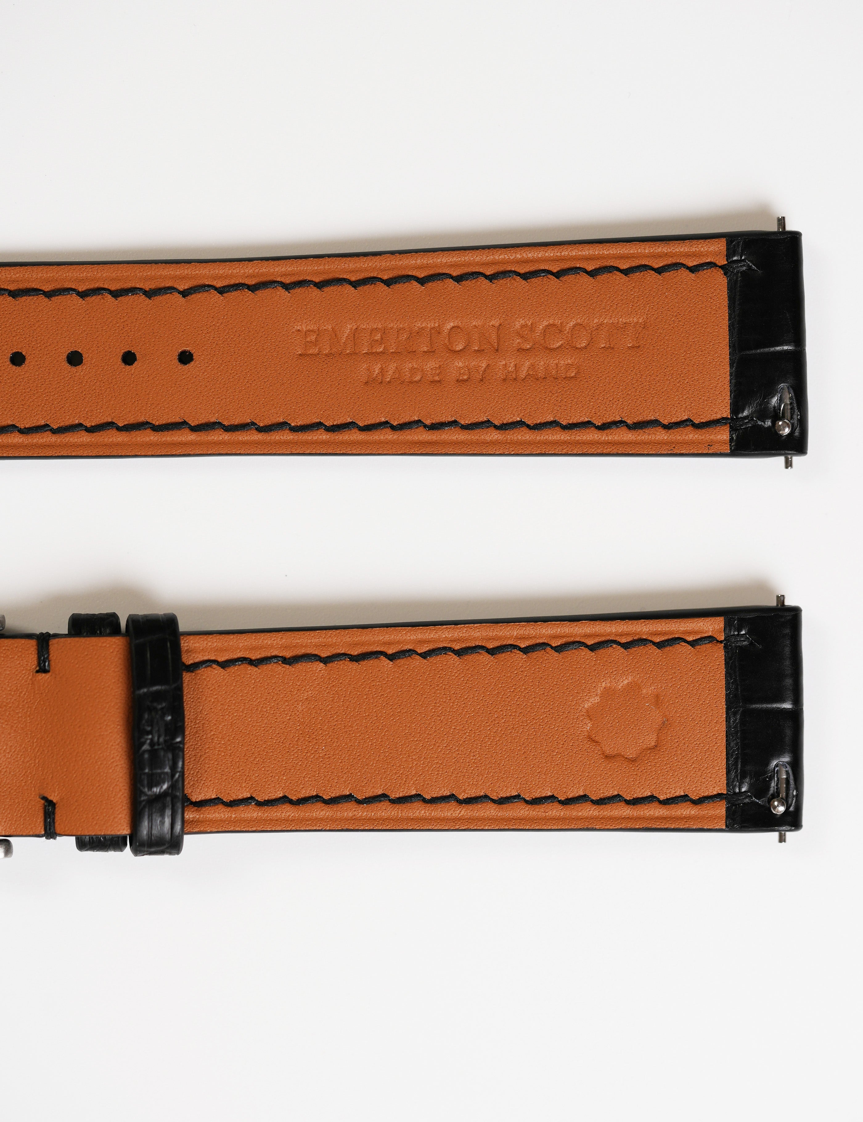 Apex Alligator Strap in Balsalt Black