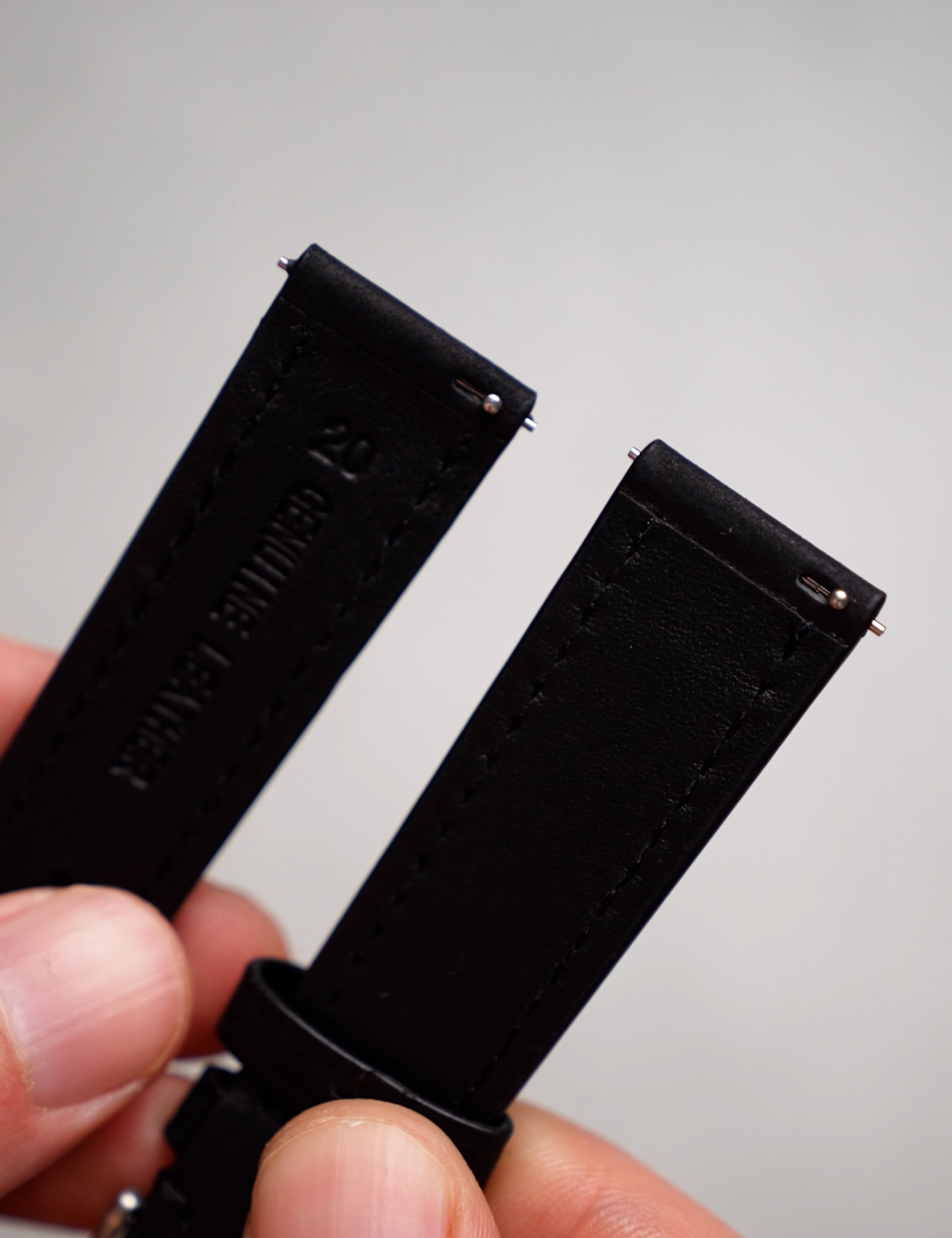Marlow Leather Strap – Noir Black
