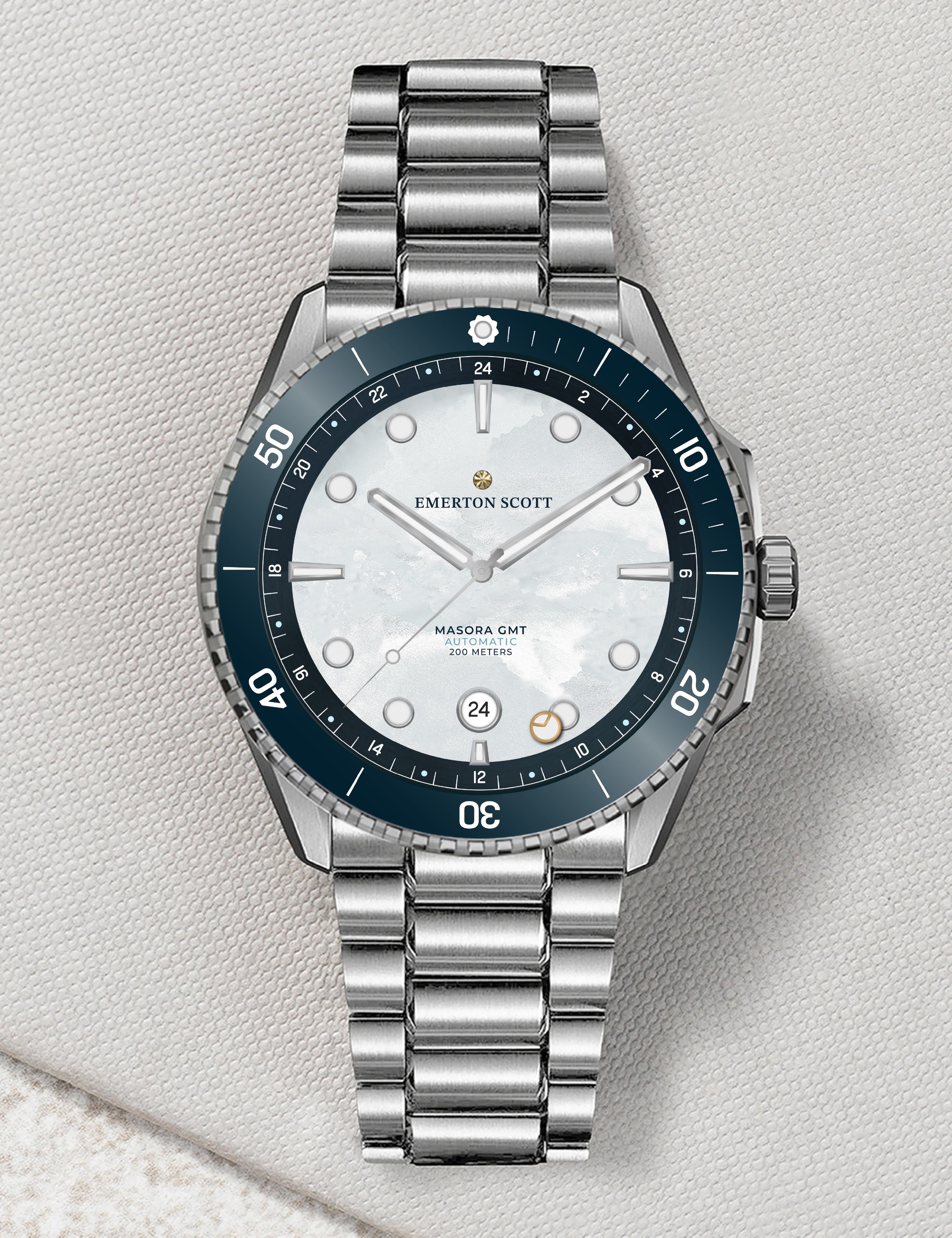 Masora GMT Timepiece in Auray White