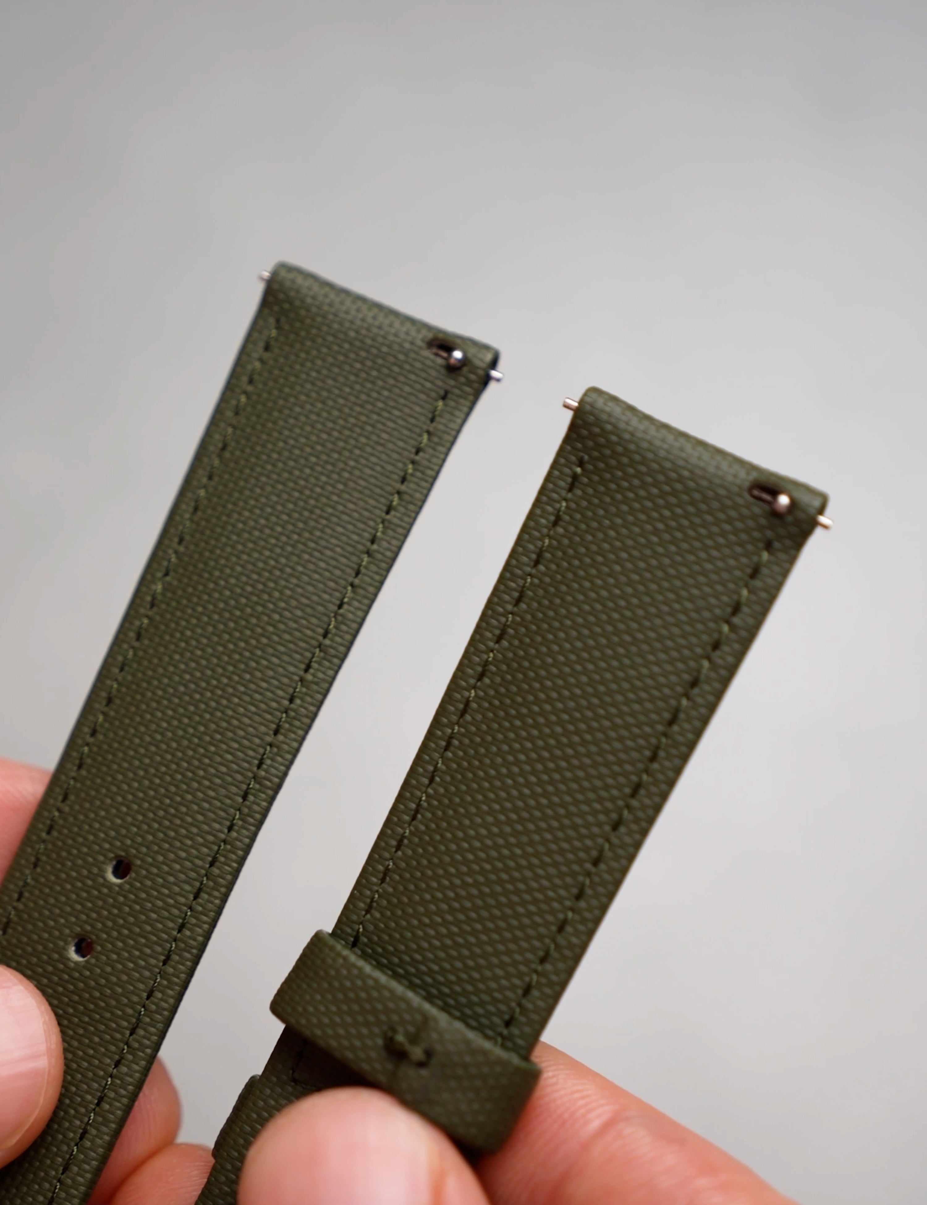 Helmway FKM Sailcloth Strap – Ashen Green