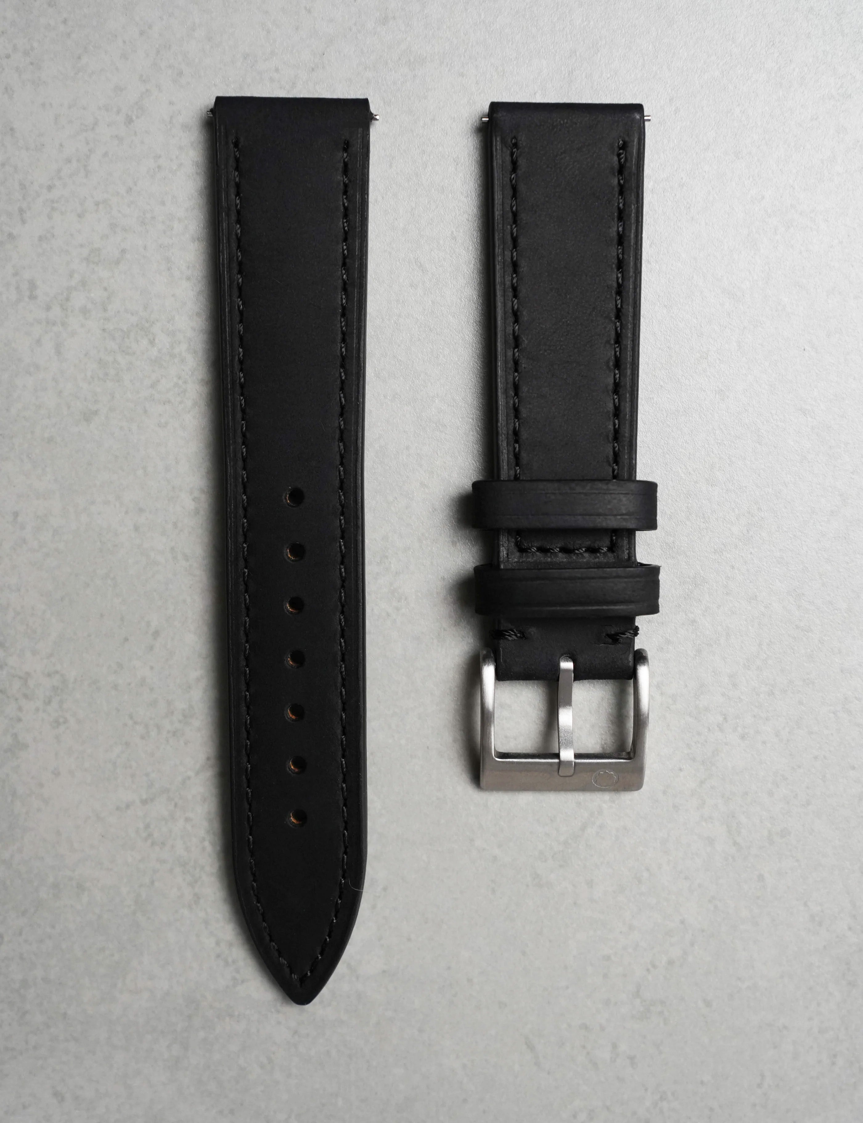 Marlow Leather Strap – Noir Black