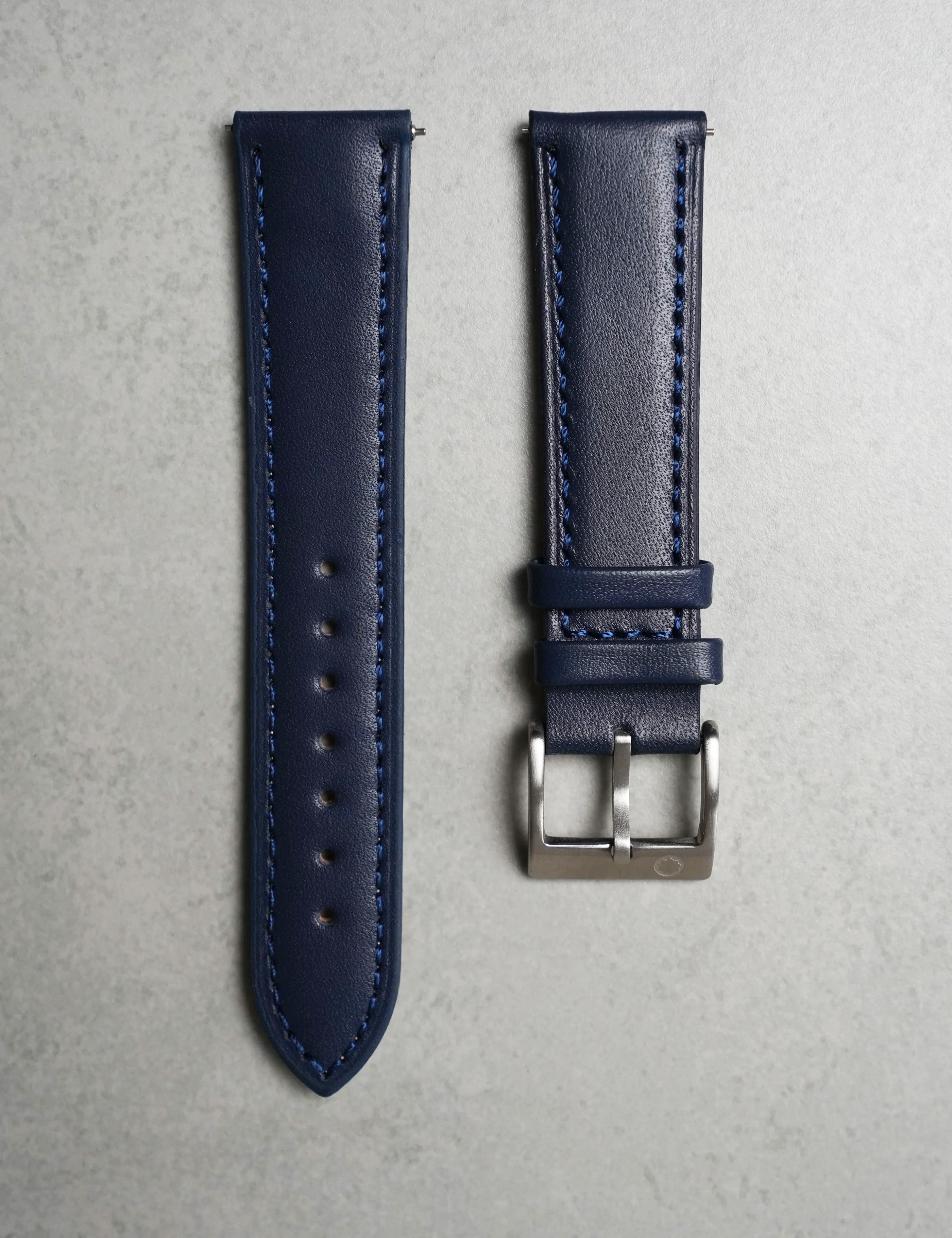 Kingsmere Leather Strap - Midnight Blue