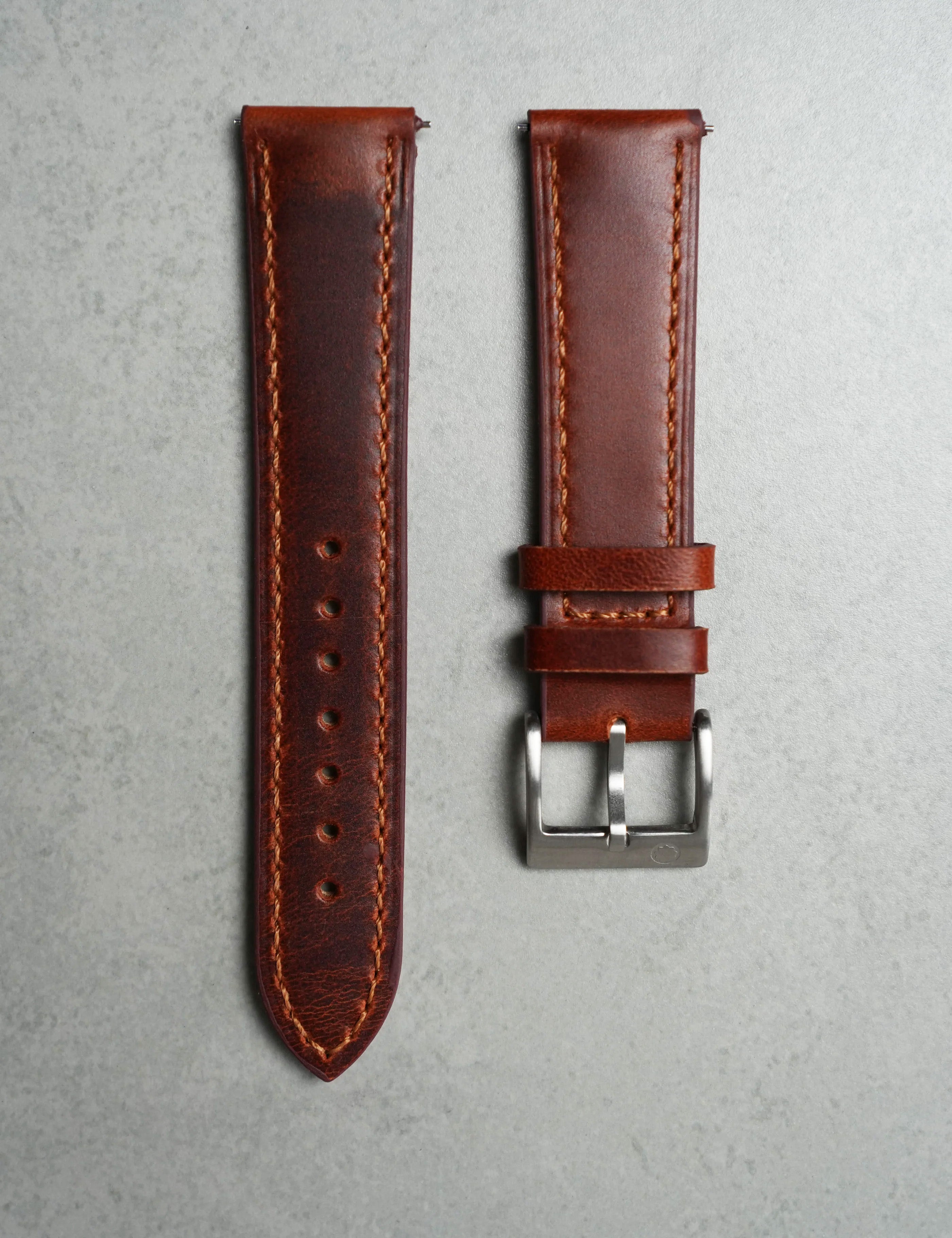 Kingsmere Leather Strap - Cherrywood Brown