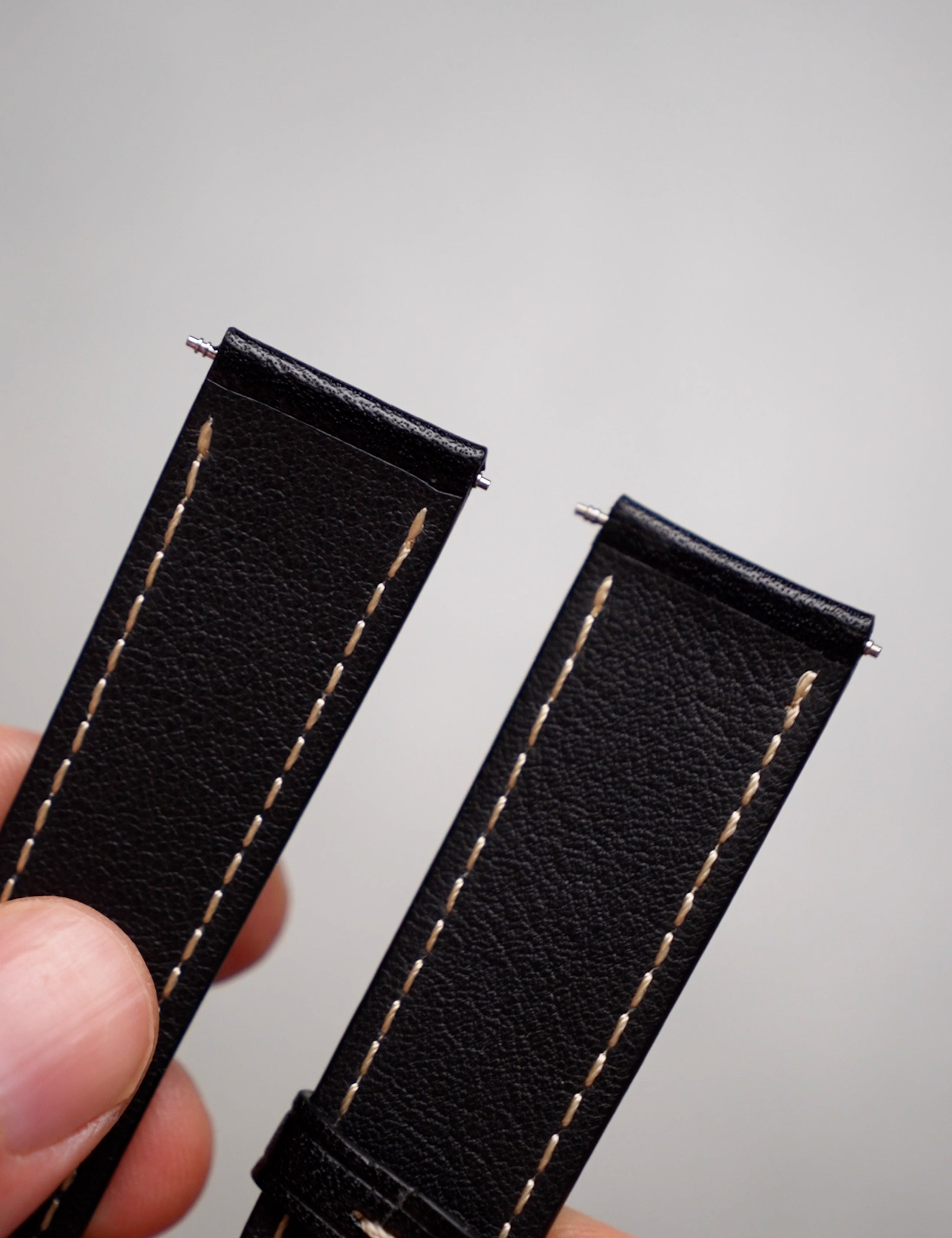 Branford Leather Strap – Noir Black