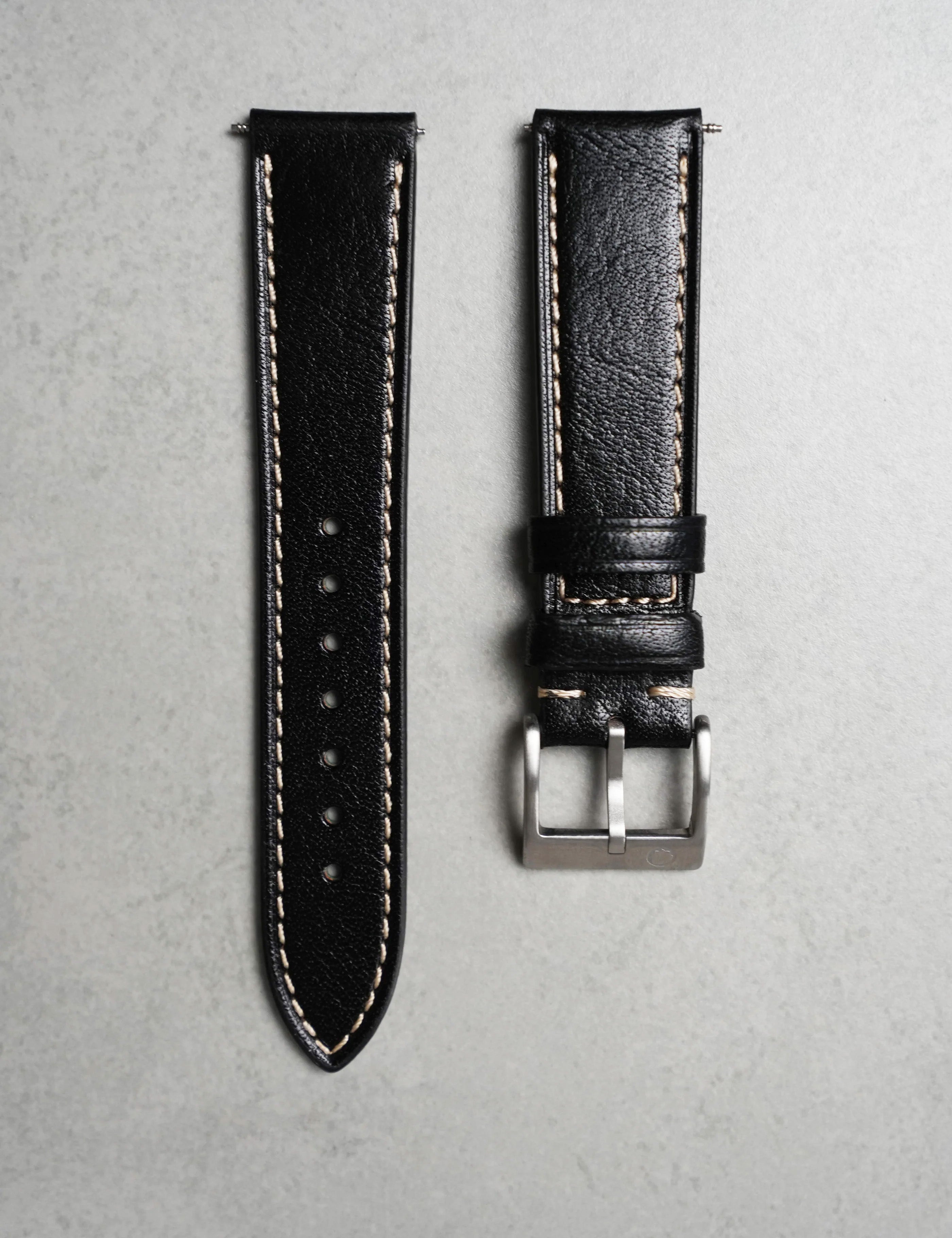 Branford Leather Strap – Noir Black